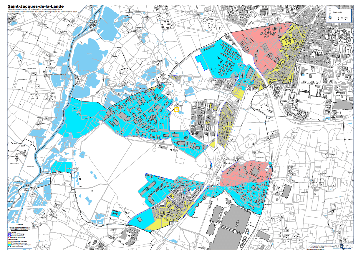 Carte droit de préemption urbain