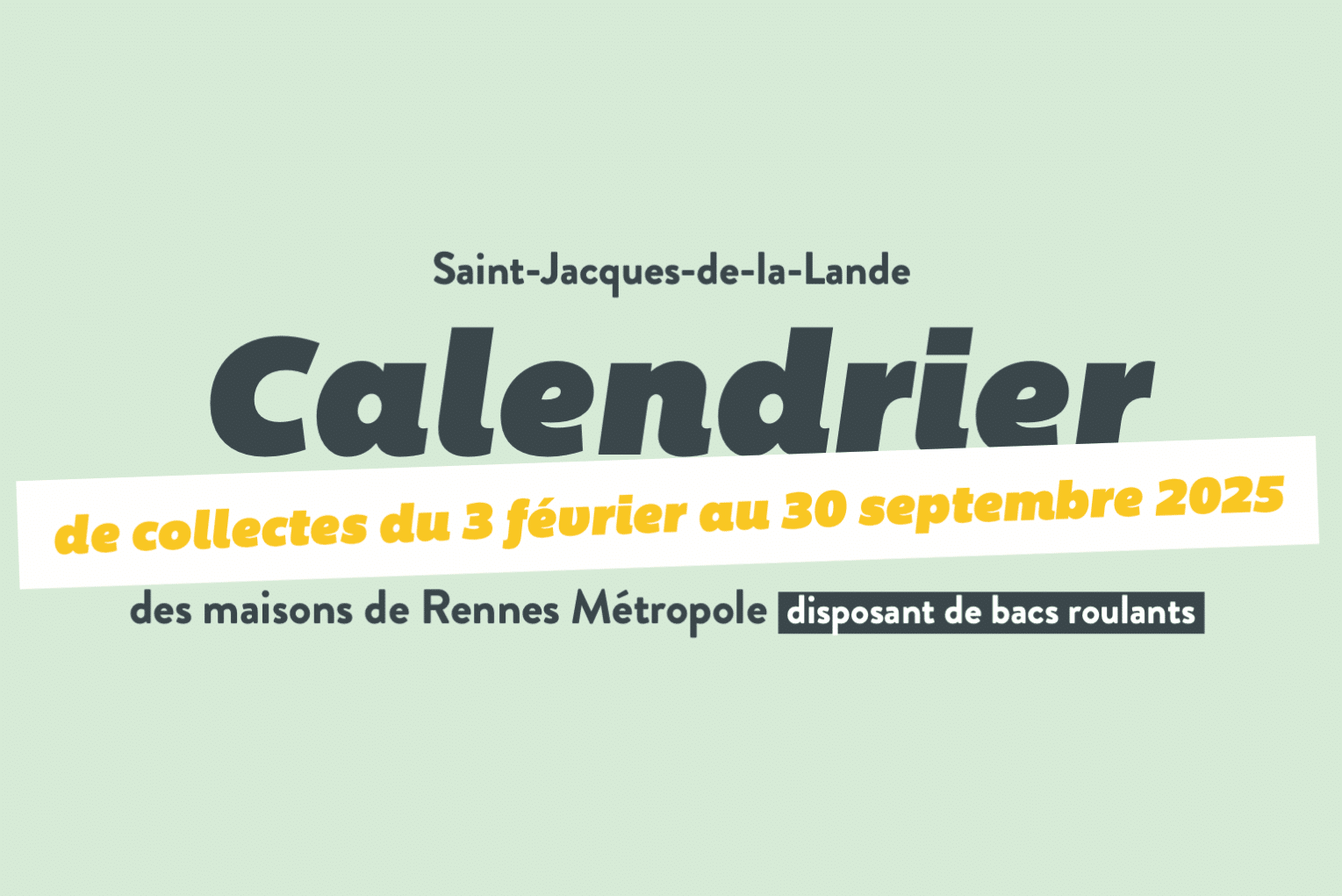 Calendrier Déchets 2025