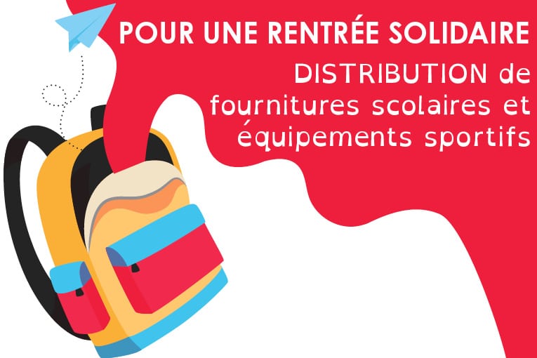 Distribution fournitures scolaires