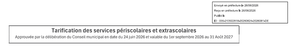 Accueil Loisirs 2026-2027